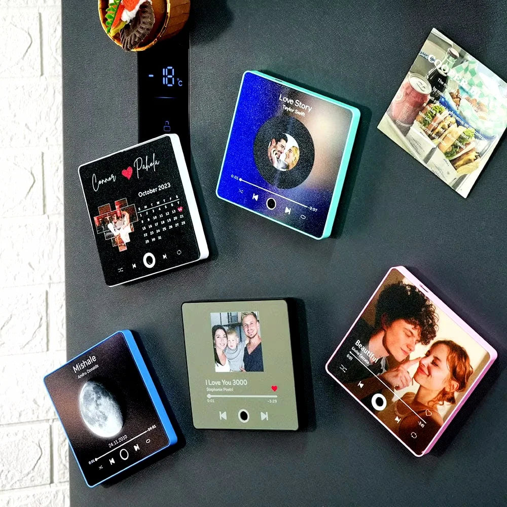 4.0 Gen Music Fridge Magnet with Frame, Personalized Refrigerator Magnets, Best Christmas Gift For Girlfriend For Wife
