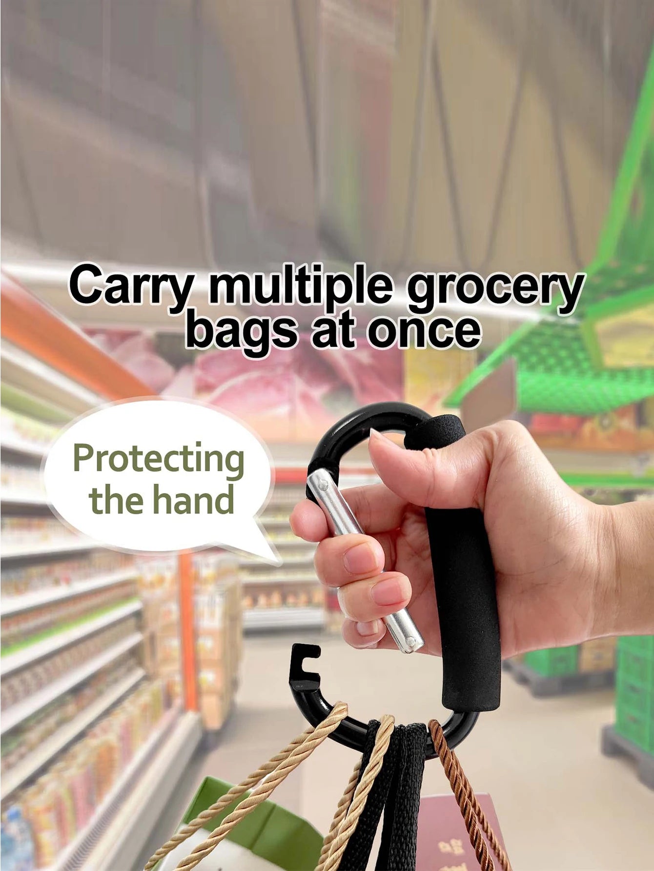 1pc Baby Stroller Hook Stroller Dedicated Hook, Storage Bag Hook For Backpack Car, Universal Stroller Hook Hanging Shopping Bag