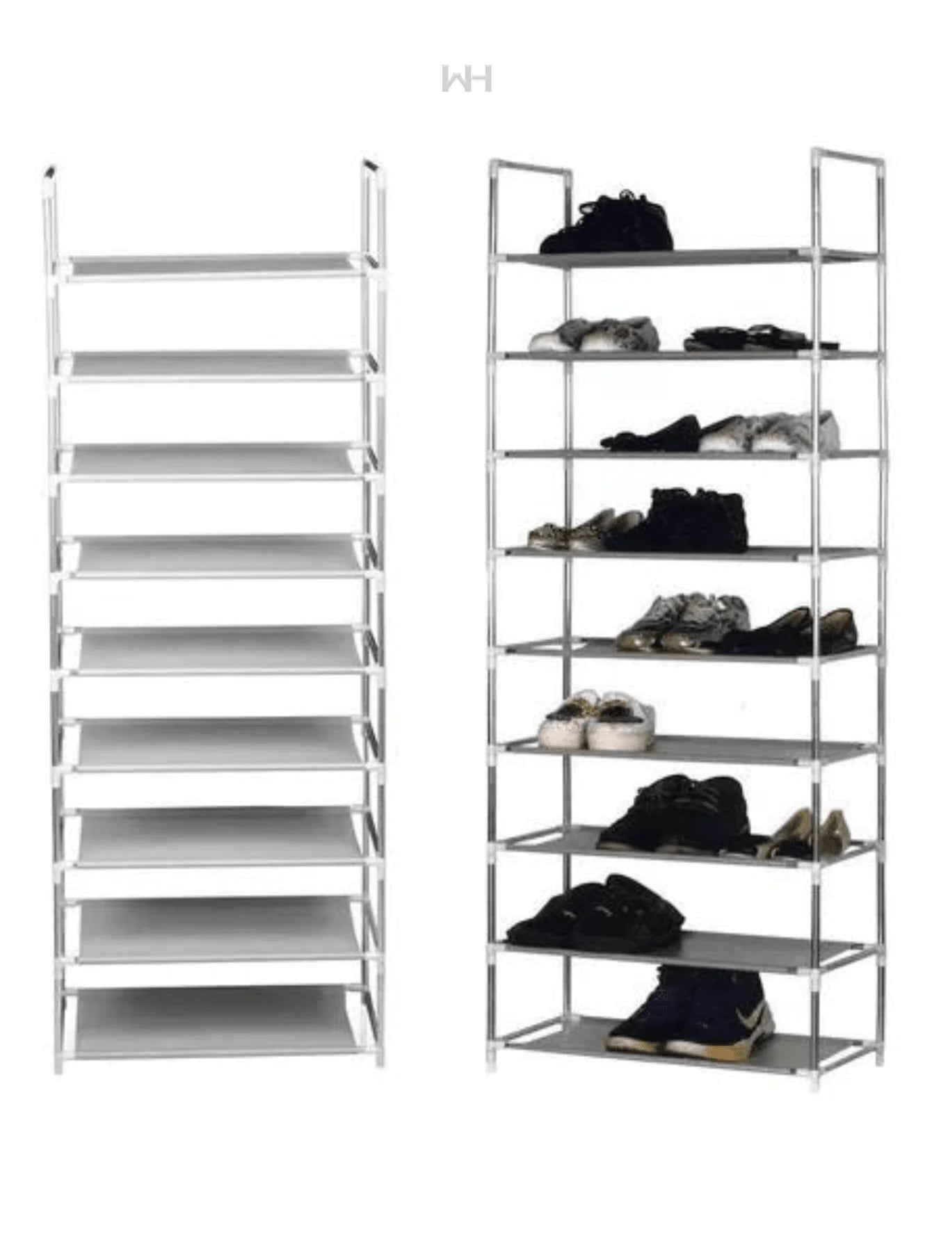 9 tier shoe rack, shoe storage, home organization, room organization, space saving