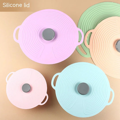 Silicone Fresh-keeping Lid Anti-spill Lid Dust-proof and Leak-proof Lid Kitchen Gadget Pot Lid Tableware Pot Lid Oil Cover