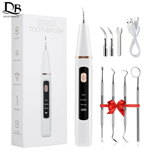Ultrasonic Teeth Tartar Cleaner Dental Scaler Electric Teeth Cleaner Teeth Whitening Stain Calculus Plaque Remove Tartar Scraper