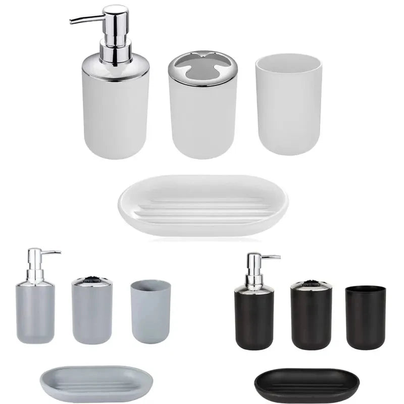 New luxury 4/6 piece bathroom accessories set various styles solid color high-end bathroom accessories set
