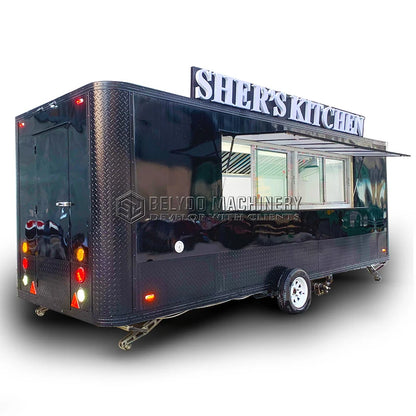 Luxury Multifunction Concession Food Trailer Coffee Vending Truck Big Mobile Food Truck Food Trailer for Street Fast Food