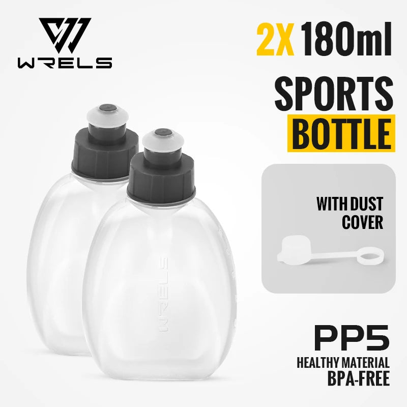 WRELS Sports Water Bottles Handheld Hydration Running Water Bottles BPA-Free Water Bottles for the Running Hydration Belt 250ml
