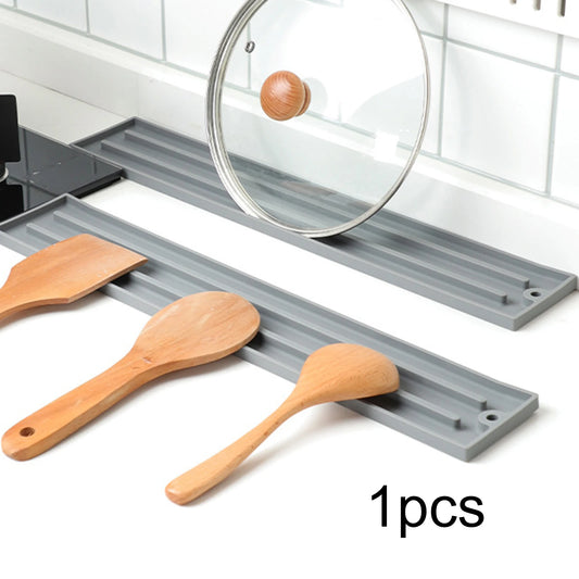 Silicone Countertop Pot Lid Storage Mat Heat Resistant Anti Slip Grooves Kitchen Sink Pad Holder Kitchen Supplies