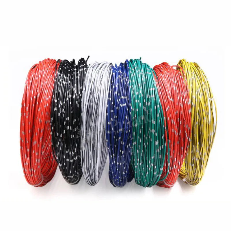 1/5m Car Wire Modification Wire 0.3/0.5/0.85/1.25/2mm² Low Voltage Wire Car Wire Line Pvc High Temperature Resistant Copper Wire