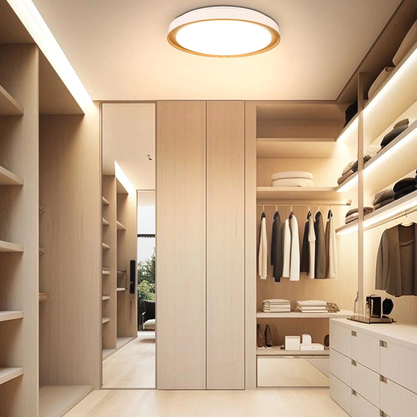 Modern LED Ceiling Light Wood  Home Lightng Living Room Kitchen Bedroom Bathroom Room Surface Ceiling Lamp Home Decoration