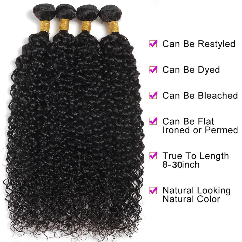Burmese Afro Kinky Curly Human Hair Bundles Top Raw Hair Extensions Unprocessed Virgin Deep Water Wave 100% Human Hair Weave
