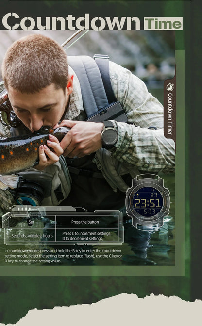 NORTH EDGE Men Watch Digital Watch Outdoor Sports Watch Fashion LED Men Watch Waterproof 50M Countdown Alarm Clock 2022New Watch