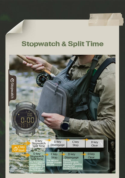 NORTH EDGE Men Watch Digital Watch Outdoor Sports Watch Fashion LED Men Watch Waterproof 50M Countdown Alarm Clock 2022New Watch