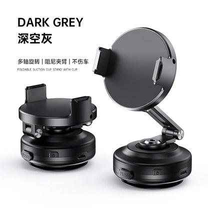 Magnetic Vacuum Adsorption Car Mount Mobile Phone Holder Foldable 360 Degree Rotation Aluminum Alloy Suitable for Smartphones