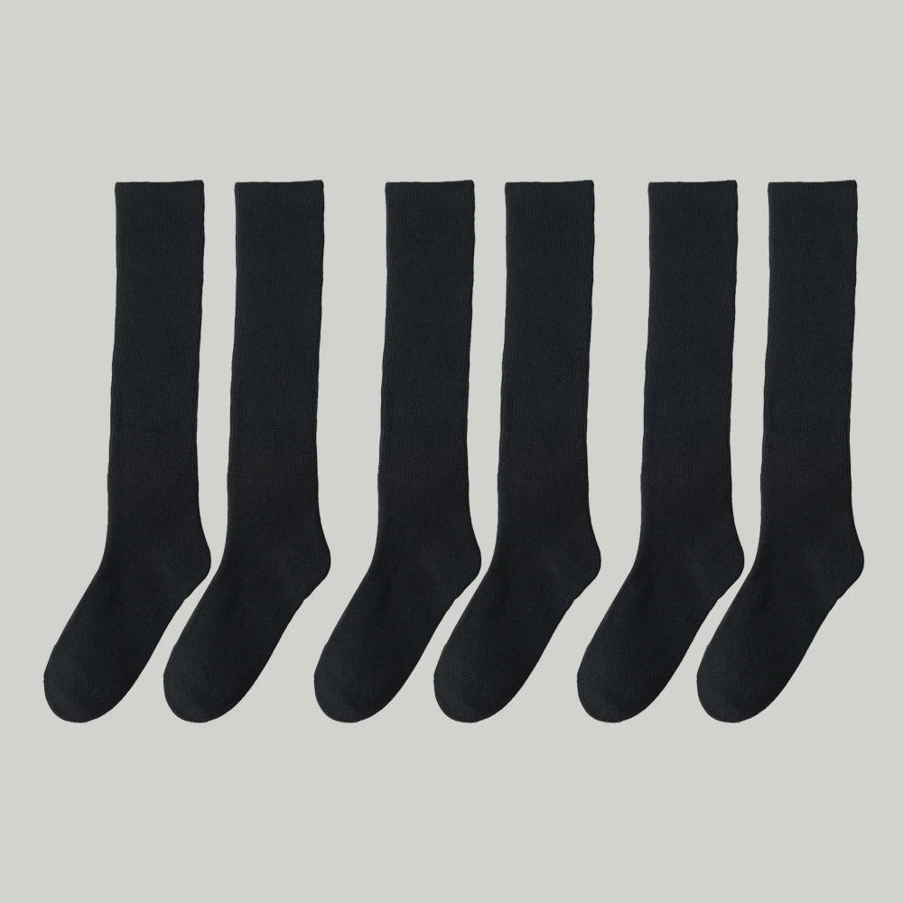 3Pairs Socks for Diabetic Men & Women - Non-Binding, Thick Cushion, Loose-Fit, Soft Cotton, Moisture-Wicking, Padded for Comfort