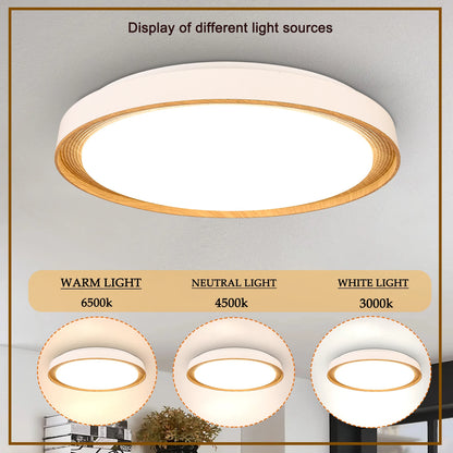Modern LED Ceiling Light Wood  Home Lightng Living Room Kitchen Bedroom Bathroom Room Surface Ceiling Lamp Home Decoration