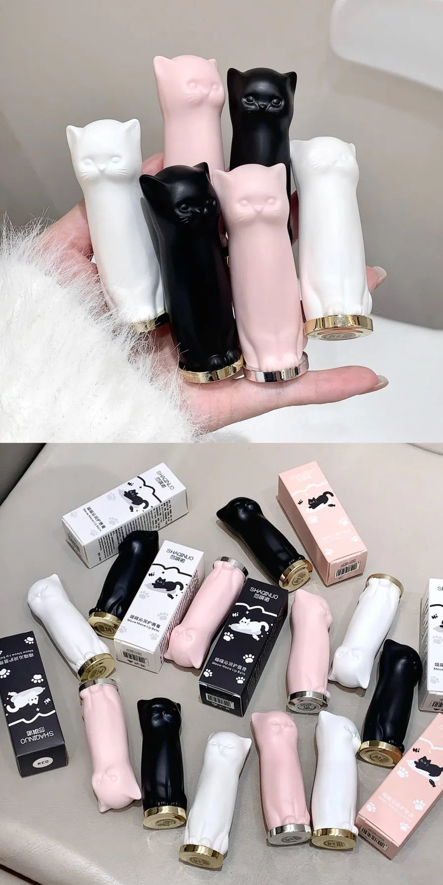 Cute Cat Lip Balm to Improve Lip Dryness And Improve Dull Skin Students Autumn And Winter Moisturizing And Hydrating Li