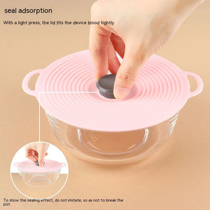Silicone Fresh-keeping Lid Anti-spill Lid Dust-proof and Leak-proof Lid Kitchen Gadget Pot Lid Tableware Pot Lid Oil Cover
