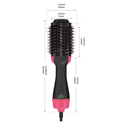 LISAPRO Hot Air Brush &One-Step Hair Dryer Brush &Volumizer 1000W Blow Dryer Soft Touch Pink Styler Gift