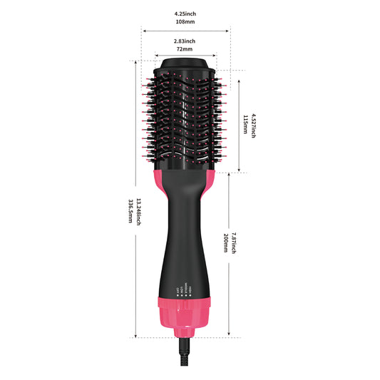LISAPRO Hot Air Brush &One-Step Hair Dryer Brush &Volumizer 1000W Blow Dryer Soft Touch Pink Styler Gift