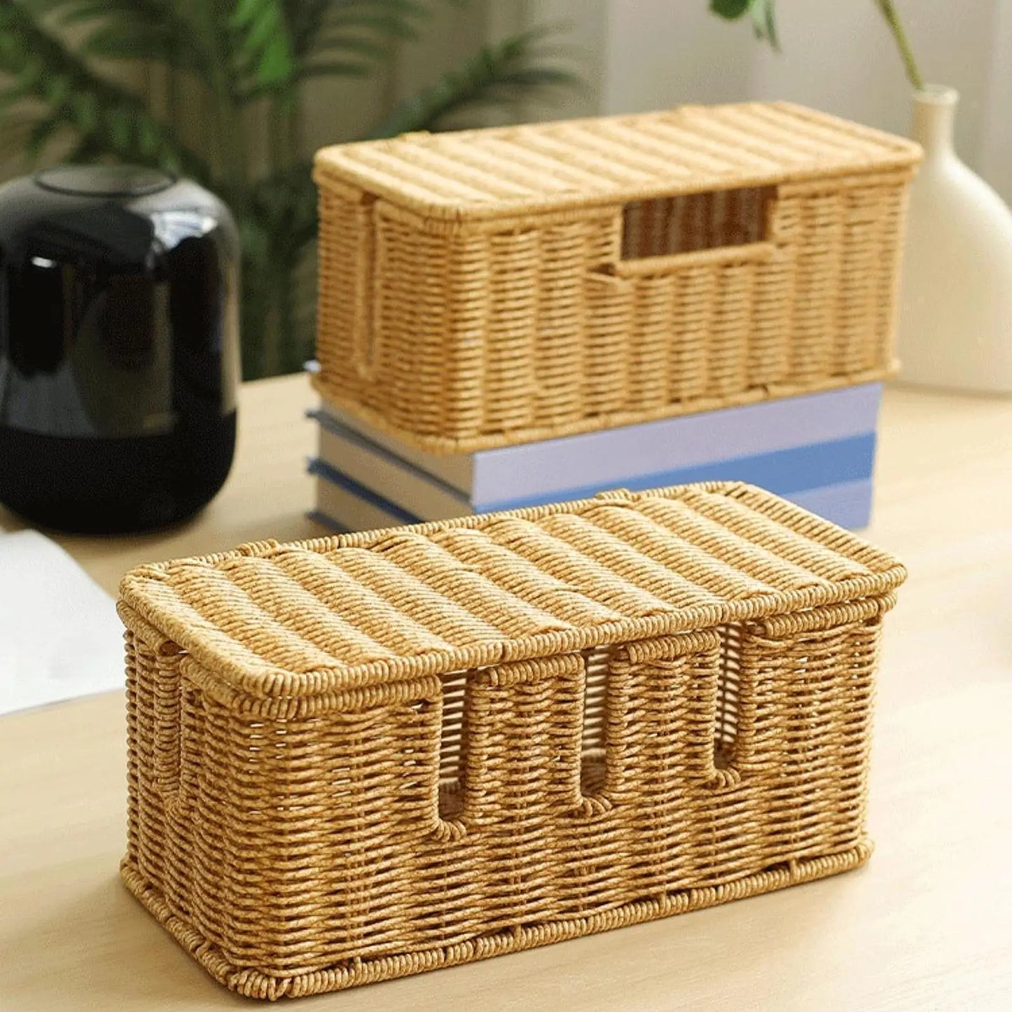 Cable Management Box Wire Storage Cable Box Desk Cord Hider Cable Cord Organizer for Cover TV Wires Computer Cords Router Home