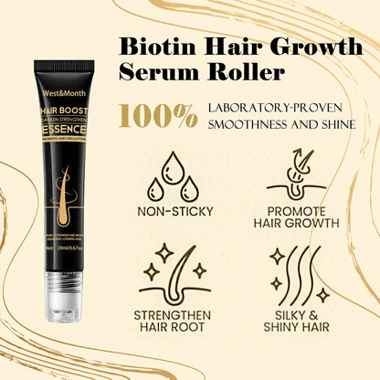 Hair Growth Essence Prevent Hair Loss Baldness Treatment Scalp Massage Roller Regrowth Thicker Strengthen Nourishing Hair Serum