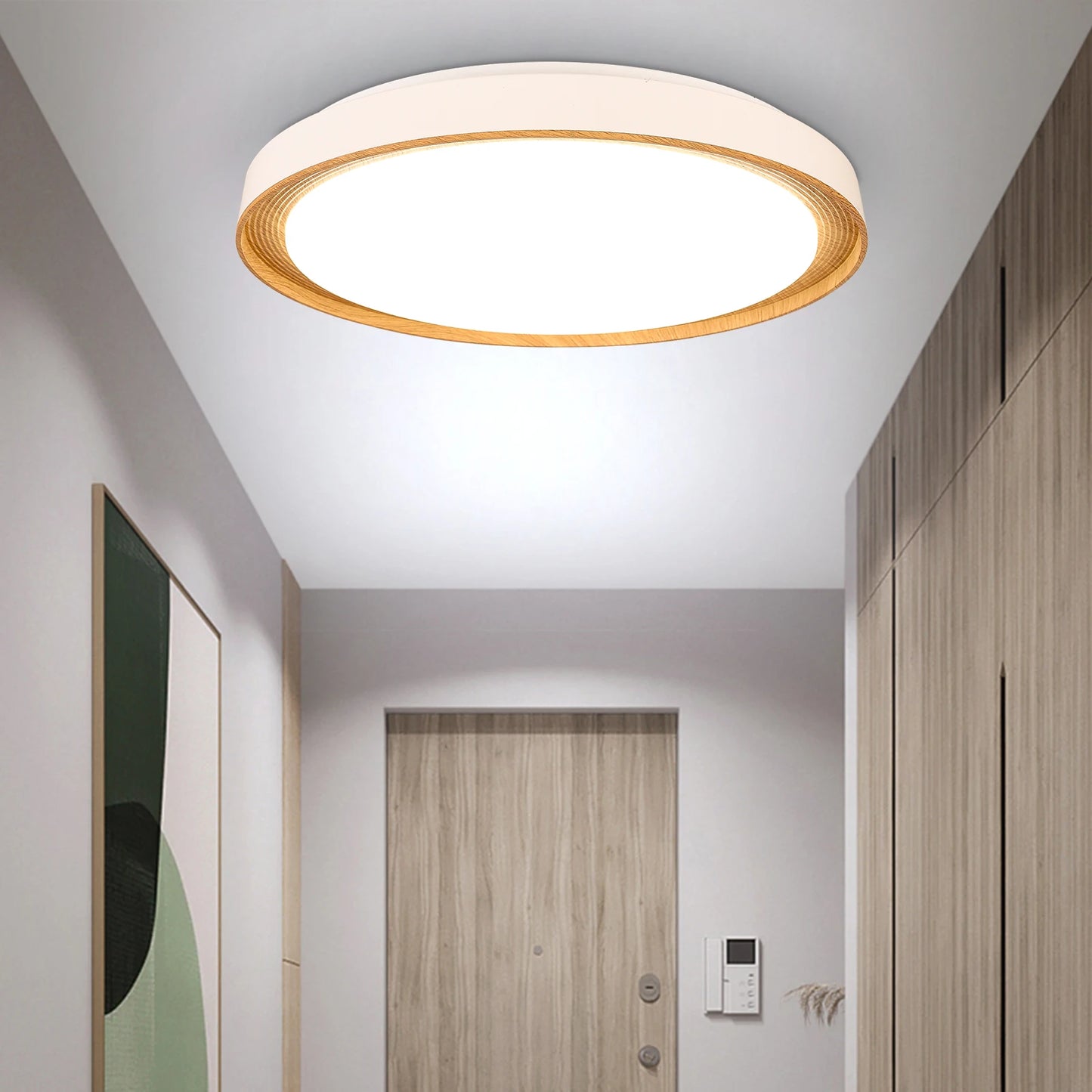 Modern LED Ceiling Light Wood  Home Lightng Living Room Kitchen Bedroom Bathroom Room Surface Ceiling Lamp Home Decoration