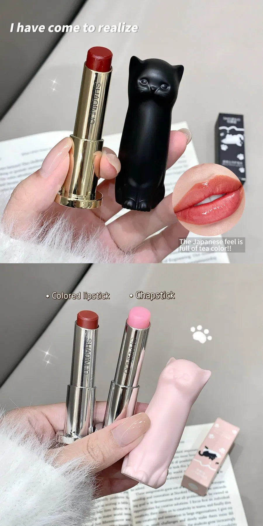 Cute Cat Lip Balm to Improve Lip Dryness And Improve Dull Skin Students Autumn And Winter Moisturizing And Hydrating Li