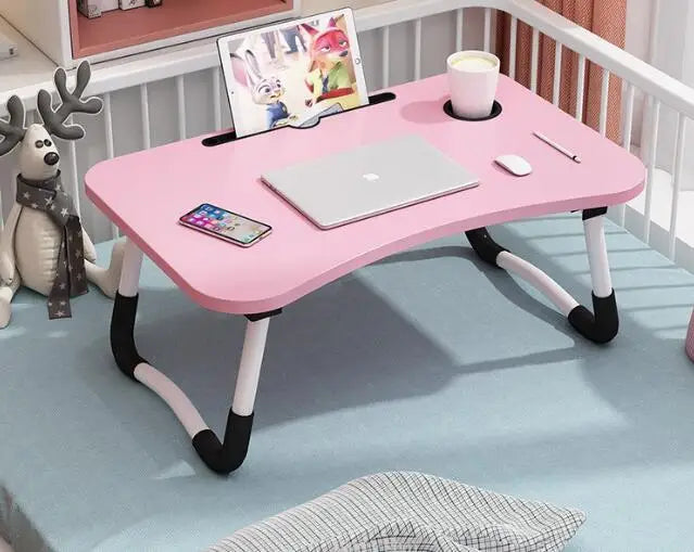 Wooden folding Laptop table for Laptop on sofa or bed. Multipurpose breakfast reading work tray laptop table