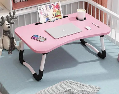 Wooden folding Laptop table for Laptop on sofa or bed. Multipurpose breakfast reading work tray laptop table