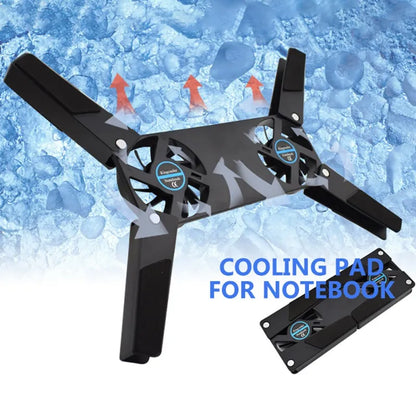 Laptop Cooling Pad Laptop Cooler USB Powered Cooling Pad Bracket 2 Fans for Laptop Universal 7 15" 1 Laptop Stand
