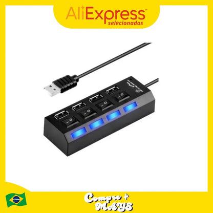 USB Extender With 4 2.0 Ports and 1.1 High Speed Connection Practical To Increase Connectivity Home Devices Good