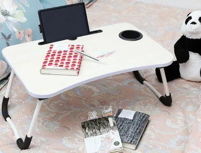 Wooden folding Laptop table for Laptop on sofa or bed. Multipurpose breakfast reading work tray laptop table