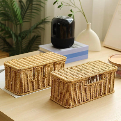 Cable Management Box Wire Storage Cable Box Desk Cord Hider Cable Cord Organizer for Cover TV Wires Computer Cords Router Home