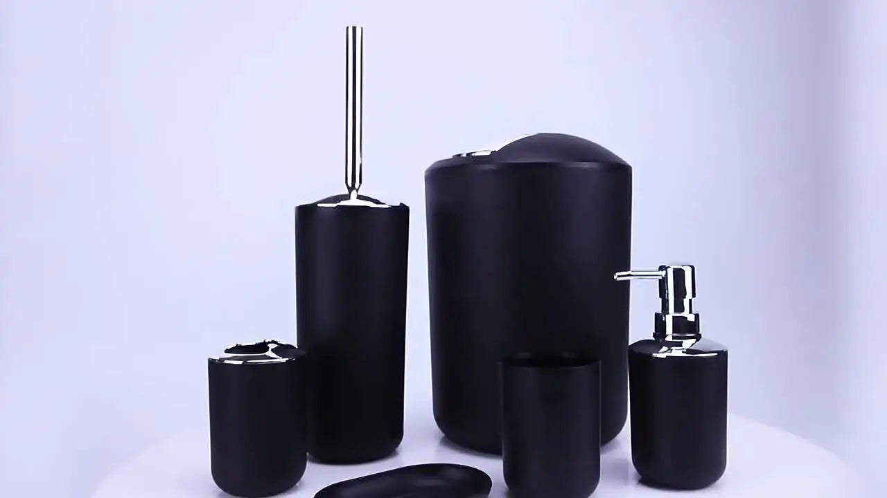 New luxury 4/6 piece bathroom accessories set various styles solid color high-end bathroom accessories set