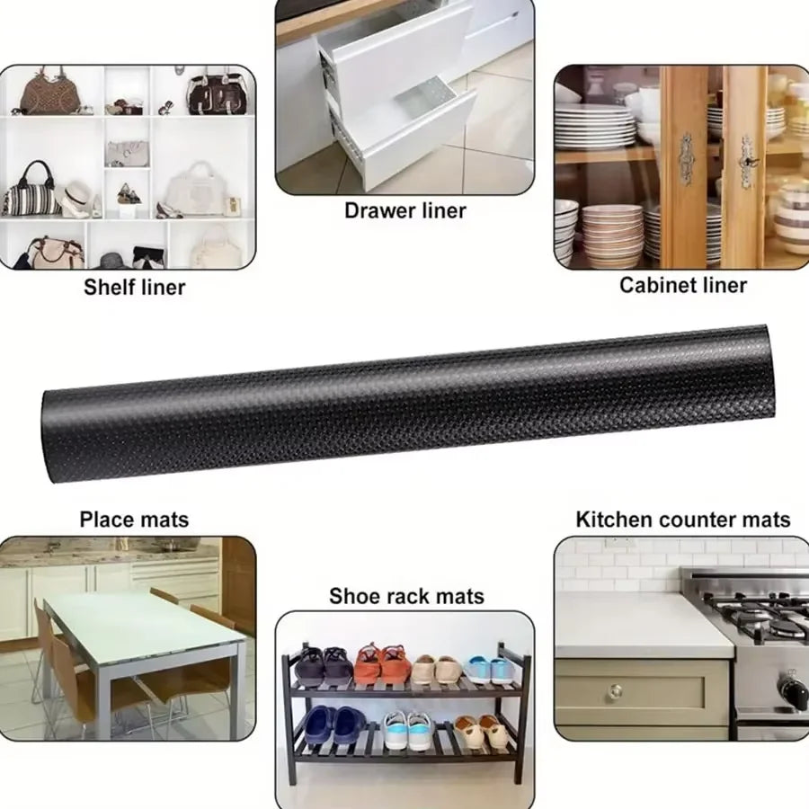 1PC 3meters/5m Reusable Drawer Liners Washable Non-slip Placemats Kitchen Cabinet Mats Refrigerator Non-slip Liners Shelf Paper