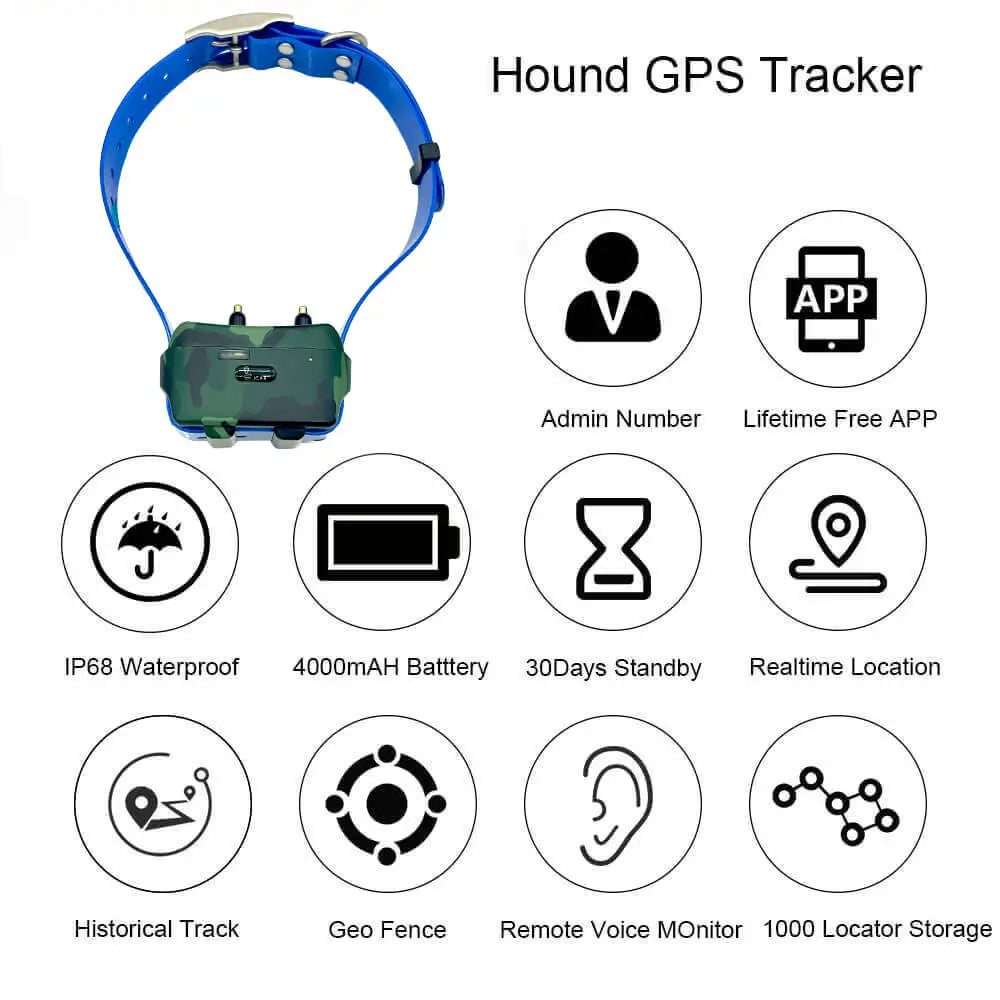 4G Dogs Pet Mini GPS Tracker Anti-Lost Collar Tracking Device Free Website APP