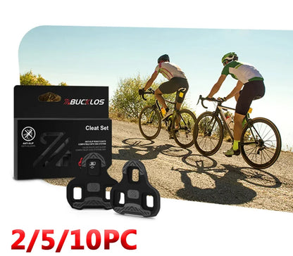 BUCKLOS for LOOK Keo Cleats Float Road Cycling Shoes Pedal Cleats for Look Keo Bike Self Locking Pedal Plate 4.5/9 Degree 1/2pc