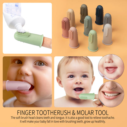 3pcs Baby Finger Toothbrush Soft Cleaning Toothbrush For Kids  BPA Free Oral Health Care For Infant Gentle Protect Babie