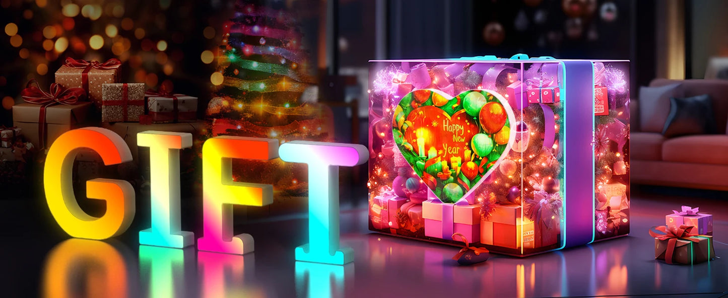 Smart LED Letters Lights Alphabet Light Decorative Name Letter Number Lamp Night Light USB MeRGBW App Music Sync Logo Game Home