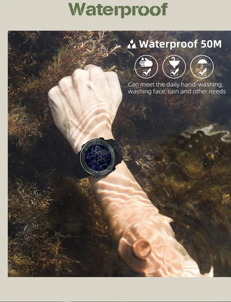 NORTH EDGE Men Watch Digital Watch Outdoor Sports Watch Fashion LED Men Watch Waterproof 50M Countdown Alarm Clock 2022New Watch
