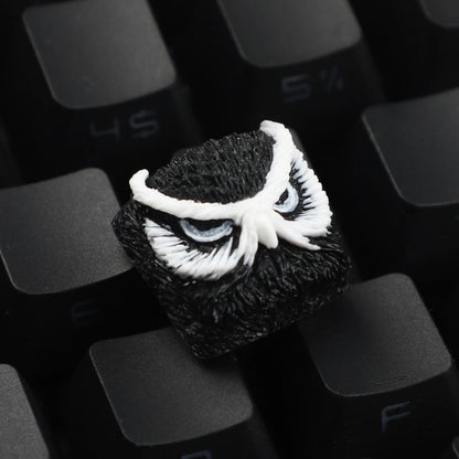 Handmade Artisan Keycap Owl Resin Keycaps For Cherry MX Mechanical Gaming Keyboard