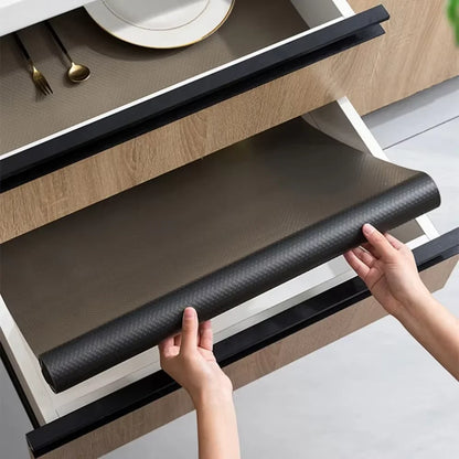 1PC 3meters/5m Reusable Drawer Liners Washable Non-slip Placemats Kitchen Cabinet Mats Refrigerator Non-slip Liners Shelf Paper