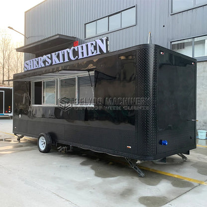 Luxury Multifunction Concession Food Trailer Coffee Vending Truck Big Mobile Food Truck Food Trailer for Street Fast Food