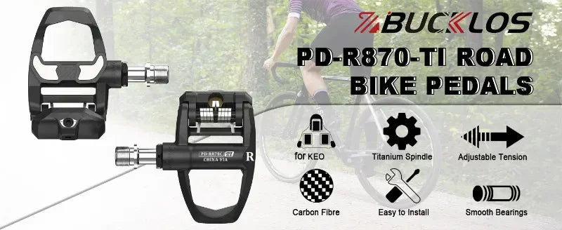 BUCKLOS for LOOK Keo Cleats Float Road Cycling Shoes Pedal Cleats for Look Keo Bike Self Locking Pedal Plate 4.5/9 Degree 1/2pc