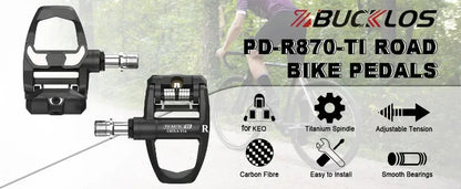 BUCKLOS for LOOK Keo Cleats Float Road Cycling Shoes Pedal Cleats for Look Keo Bike Self Locking Pedal Plate 4.5/9 Degree 1/2pc