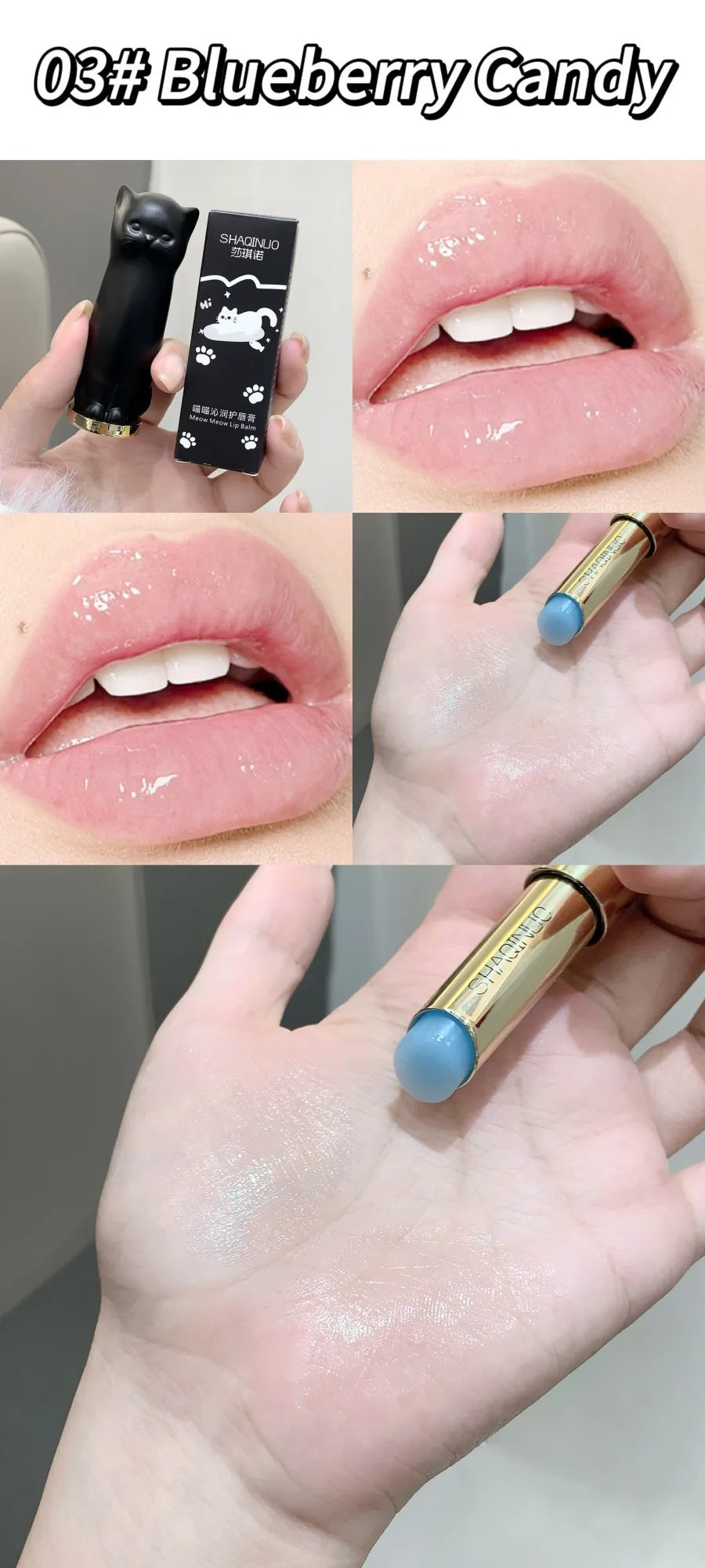 Cute Cat Lip Balm to Improve Lip Dryness And Improve Dull Skin Students Autumn And Winter Moisturizing And Hydrating Li