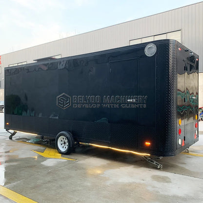 Luxury Multifunction Concession Food Trailer Coffee Vending Truck Big Mobile Food Truck Food Trailer for Street Fast Food