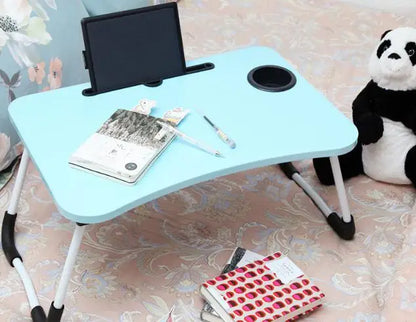 Wooden folding Laptop table for Laptop on sofa or bed. Multipurpose breakfast reading work tray laptop table