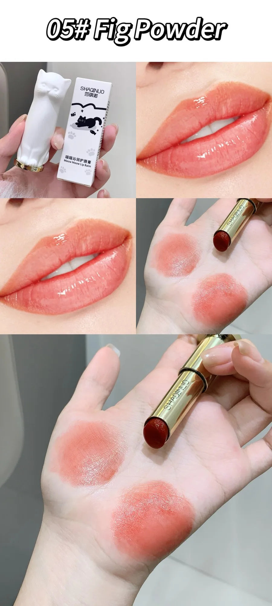 Cute Cat Lip Balm to Improve Lip Dryness And Improve Dull Skin Students Autumn And Winter Moisturizing And Hydrating Li