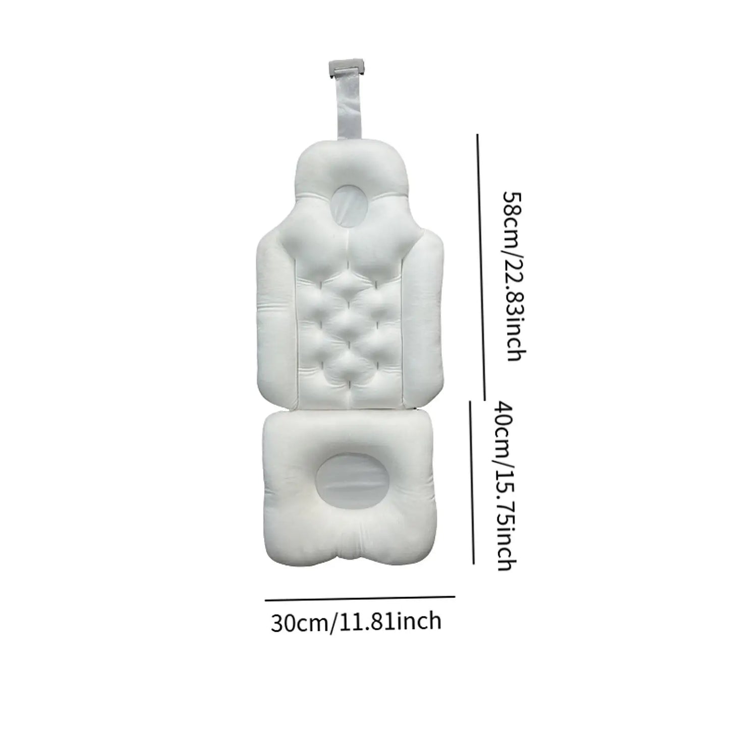 Full Body Bath Pillow Filling Ergonomic Spa Bath Pillow Luxury Bath Cushion Waterproof Back Neck Support Soft Bath Tub Pillow