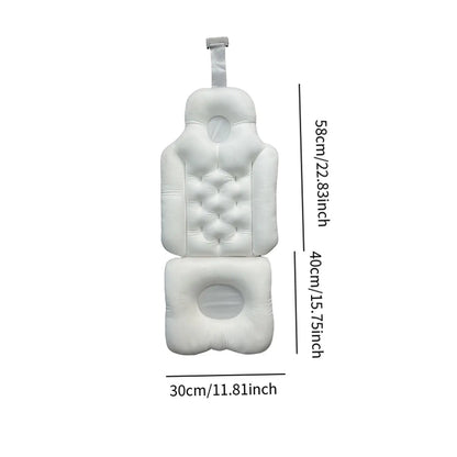 Full Body Bath Pillow Filling Ergonomic Spa Bath Pillow Luxury Bath Cushion Waterproof Back Neck Support Soft Bath Tub Pillow
