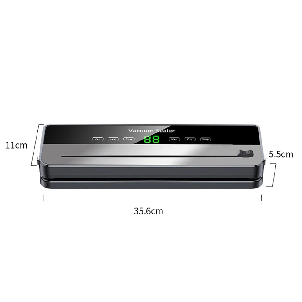 Vacuum Sealer Machine 65KPA Food Vacuum Sealer Compact Machine For Food Preservation Automatic Food For Home Kitchen